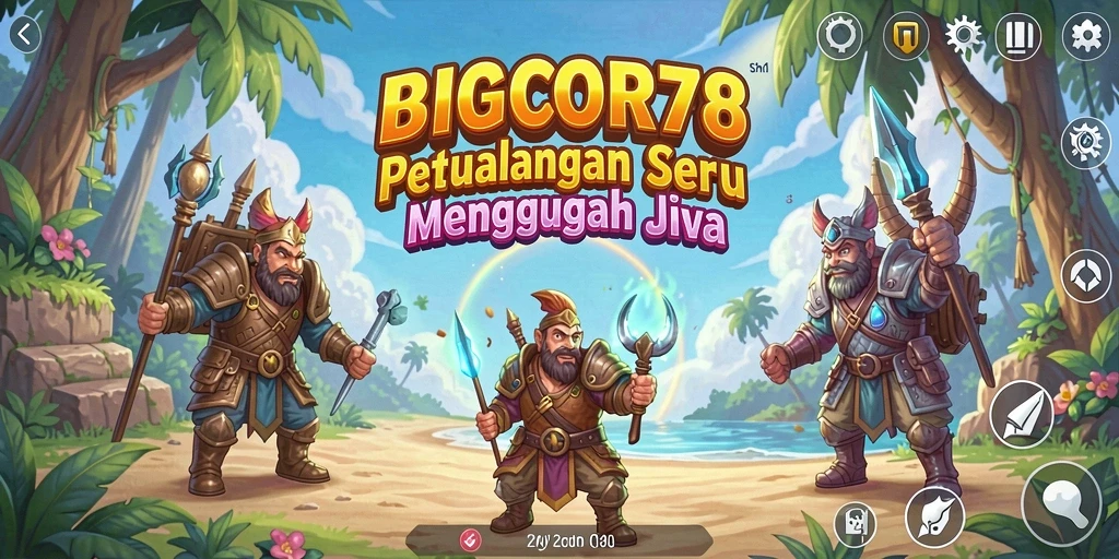 Tangkapan layar gameplay BIGCOR78 yang menunjukkan aksi seru di dunia petualangan.