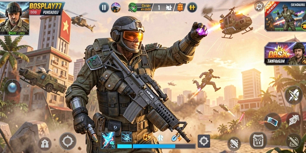 Tampilan seru dari gameplay <strong>BOSPLAY77</strong> yang penuh aksi.