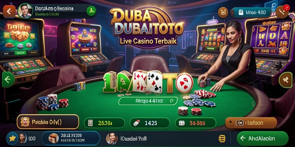 Gameplay Live Casino DUBAITOTO dengan dealer langsung yang interaktif.