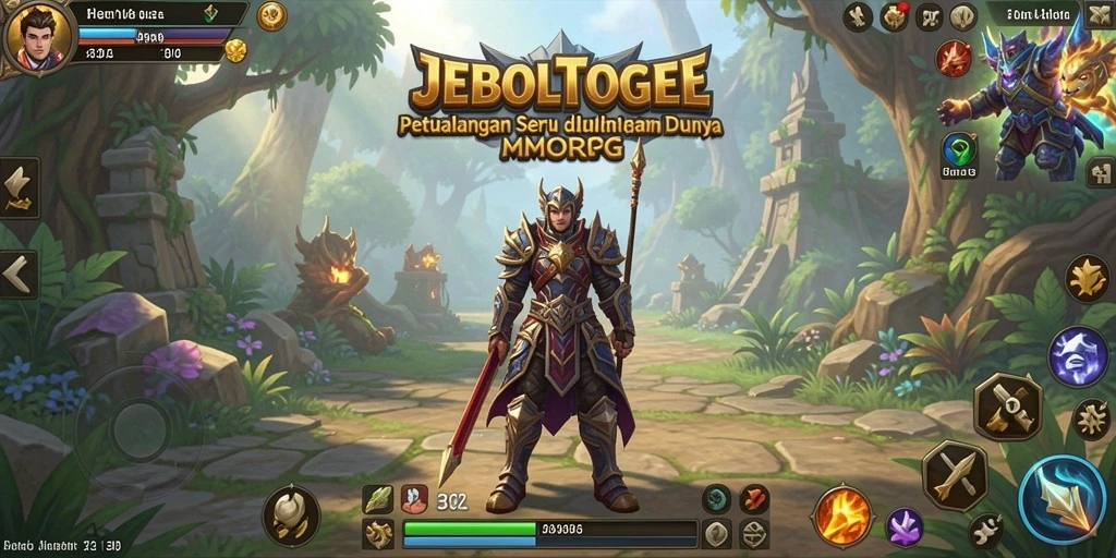 Screenshot JEBOLTOGEL menampilkan gameplay MMORPG yang mendebarkan.