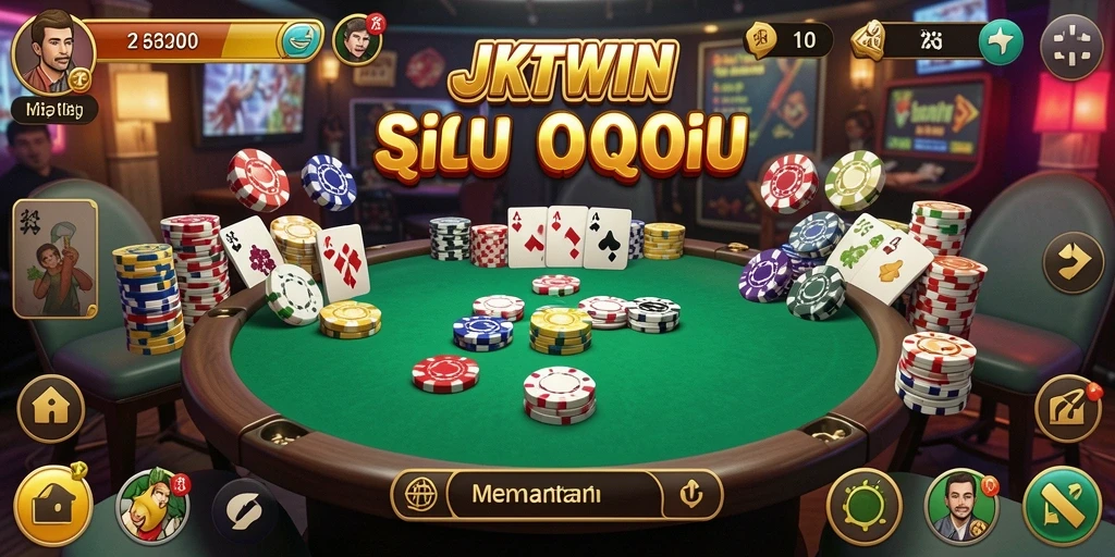 Tampilan gameplay seru dalam JKTWIN dengan pemain yang bersaing.