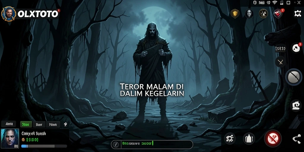 Screenshot menunjukkan suasana mencekam dalam permainan OLXTOTO.