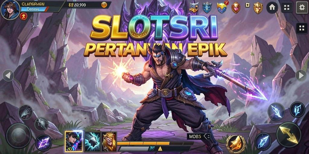 Screenshot gameplay SLOTSRI dengan pertarungan tim yang seru.
