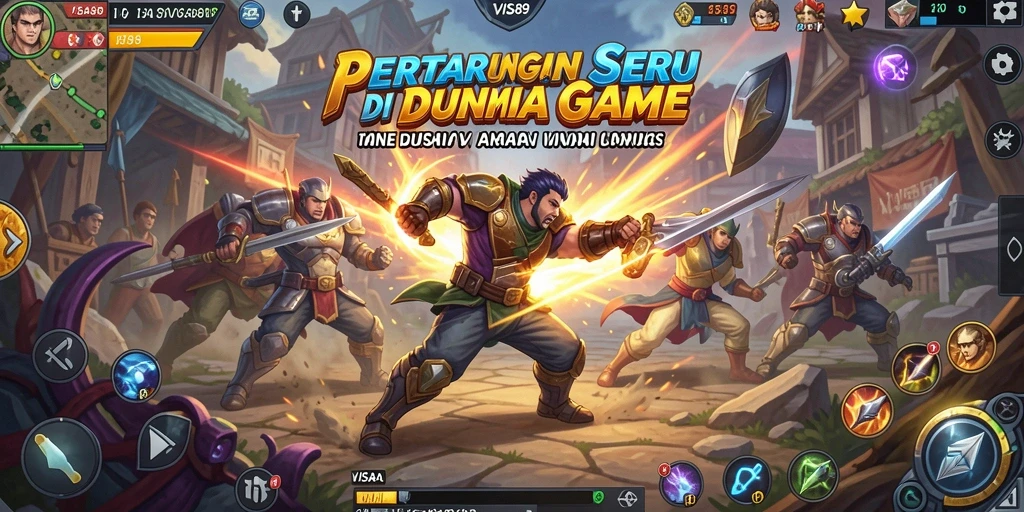 Screenshot utama menunjukkan pertarungan seru di VISA89.